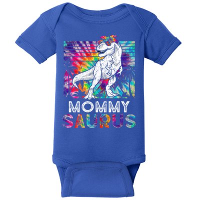 Mommysaurus Dinosaur Mommy Saurus Family Matching Tie Dye Cool Gift Baby Bodysuit