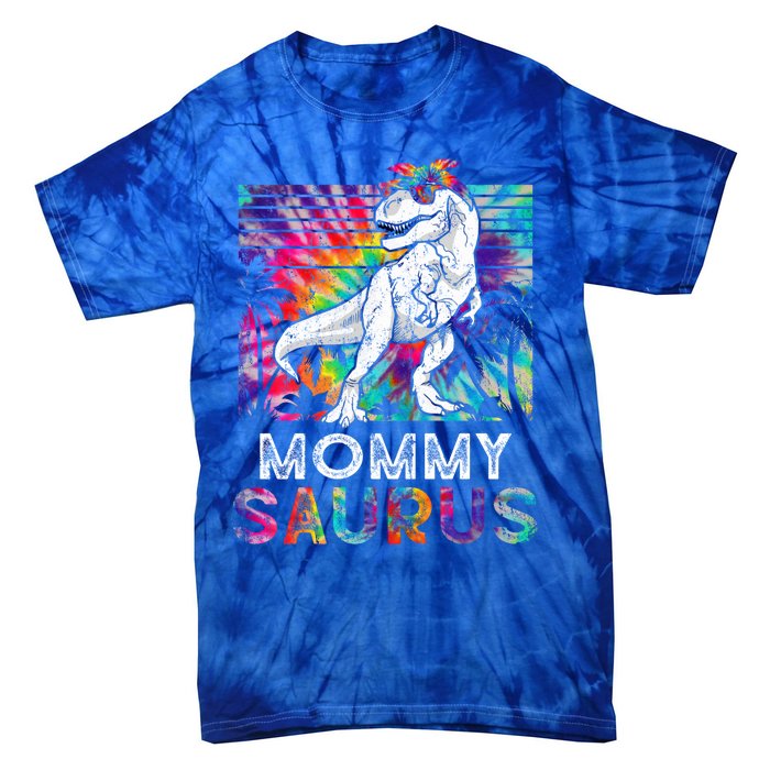 Mommysaurus Dinosaur Mommy Saurus Family Matching Tie Dye Cool Gift Tie-Dye T-Shirt