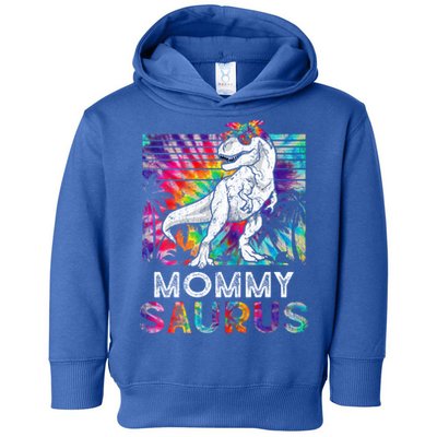 Mommysaurus Dinosaur Mommy Saurus Family Matching Tie Dye Cool Gift Toddler Hoodie