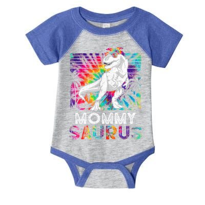 Mommysaurus Dinosaur Mommy Saurus Family Matching Tie Dye Cool Gift Infant Baby Jersey Bodysuit