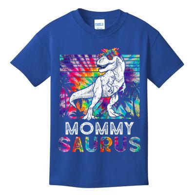 Mommysaurus Dinosaur Mommy Saurus Family Matching Tie Dye Cool Gift Kids T-Shirt