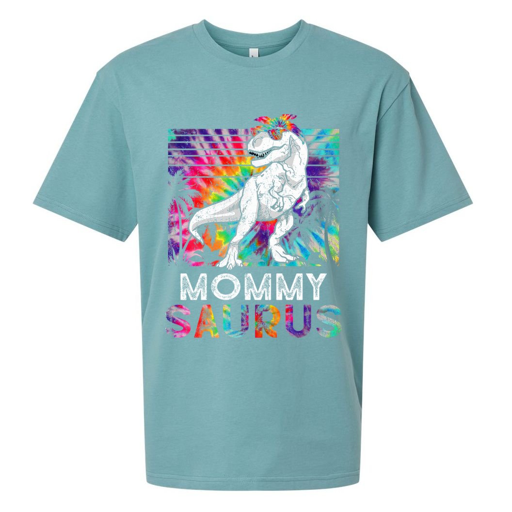 Mommysaurus Dinosaur Mommy Saurus Family Matching Tie Dye Cool Gift Sueded Cloud Jersey T-Shirt