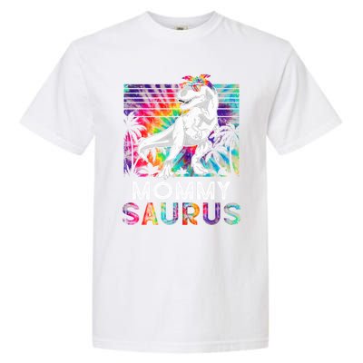 Mommysaurus Dinosaur Mommy Saurus Family Matching Tie Dye Cool Gift Garment-Dyed Heavyweight T-Shirt