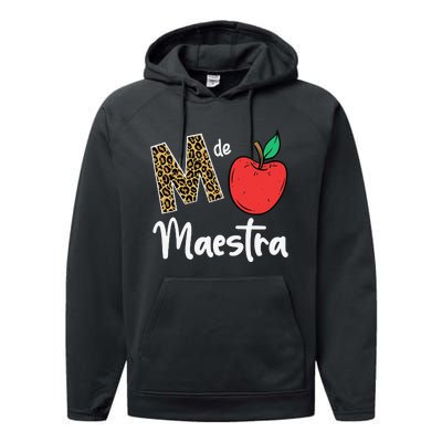 M De Maestra Bilingue Spanish Latina Teacher Performance Fleece Hoodie