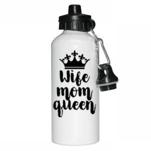 Mother's Day Mom Funny Gift Funny Gift Wife Mom Queen Gift Aluminum Water Bottle 