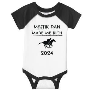 Mystik Dan Made Me Rich 2024 Winner Betting Horse Racing Infant Baby Jersey Bodysuit