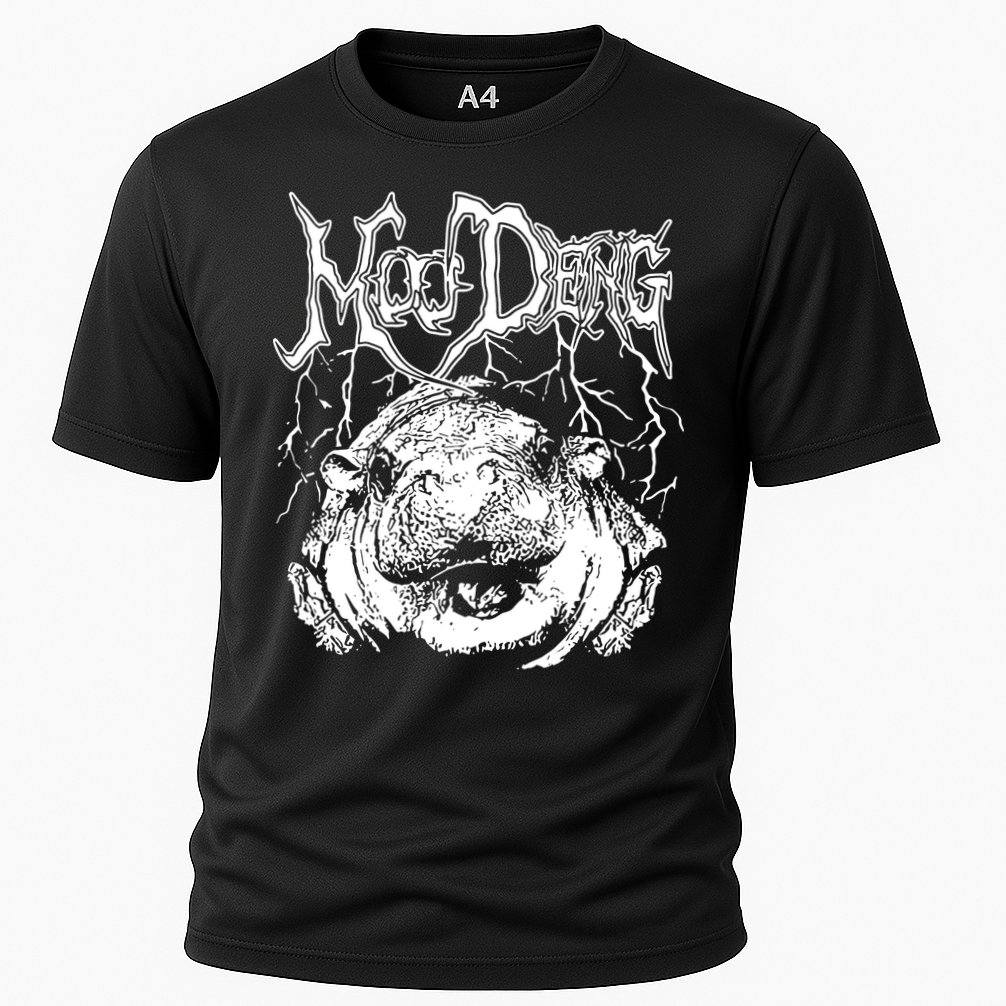 Moo Deng Metal Cooling Performance Crew T-Shirt