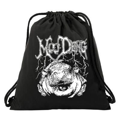 Moo Deng Metal Drawstring Bag