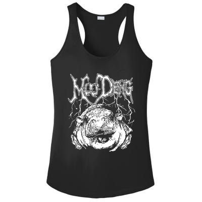 Moo Deng Metal Ladies PosiCharge Competitor Racerback Tank