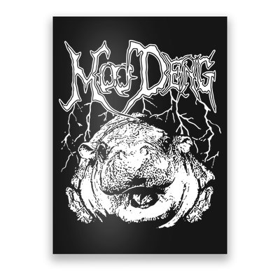 Moo Deng Metal Poster