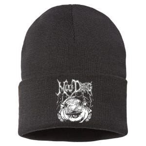 Moo Deng Metal Sustainable Knit Beanie