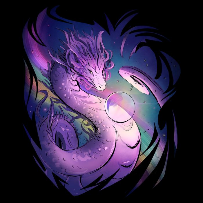 Mystical Dragon Drawstring Bag