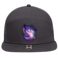 Mystical Dragon 7 Panel Mesh Trucker Snapback Hat