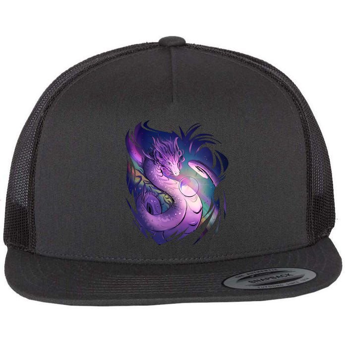 Mystical Dragon Flat Bill Trucker Hat