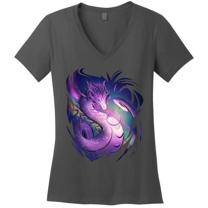 Mystical Dragon Women's V-Neck T-Shirt