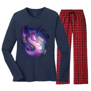 Mystical Dragon Women's Long Sleeve Flannel Pajama Set 