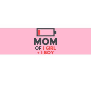 Mothers Day Mom of 1 Girl 1 Boy Tee Gift Daughter Son Bumper Sticker