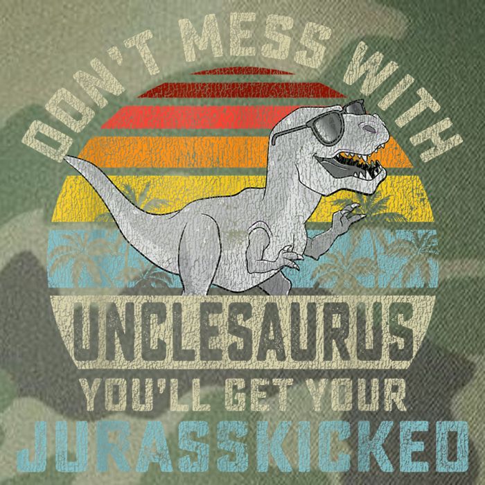 Mens Don't Mess With Unclesaurus You'll Get Jurasskicked Uncle Legacy Tie Dye Trucker Hat