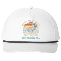 Mens Don't Mess With Unclesaurus You'll Get Jurasskicked Uncle Snapback Five-Panel Rope Hat