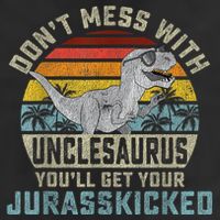 Mens Don't Mess With Unclesaurus You'll Get Jurasskicked Uncle Adult Drive Performance Visor