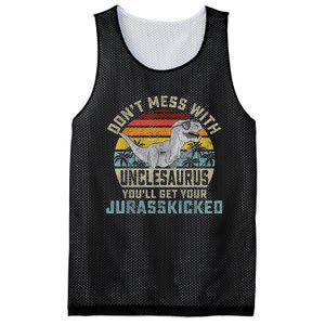 Mens Don't Mess With Unclesaurus You'll Get Jurasskicked Uncle Mesh Reversible Basketball Jersey Tank