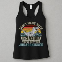 Mens Don't Mess With Unclesaurus You'll Get Jurasskicked Uncle Womens Tank Top