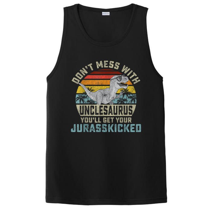 Mens Don't Mess With Unclesaurus You'll Get Jurasskicked Uncle PosiCharge Competitor Tank