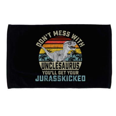 Mens Don't Mess With Unclesaurus You'll Get Jurasskicked Uncle Microfiber Hand Towel