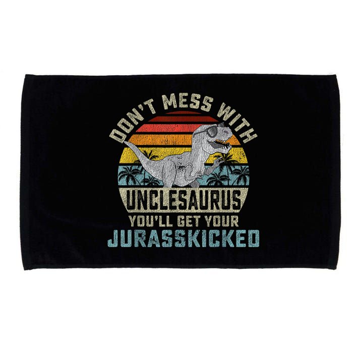 Mens Don't Mess With Unclesaurus You'll Get Jurasskicked Uncle Microfiber Hand Towel