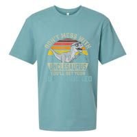 Mens Don't Mess With Unclesaurus You'll Get Jurasskicked Uncle Sueded Cloud Jersey T-Shirt