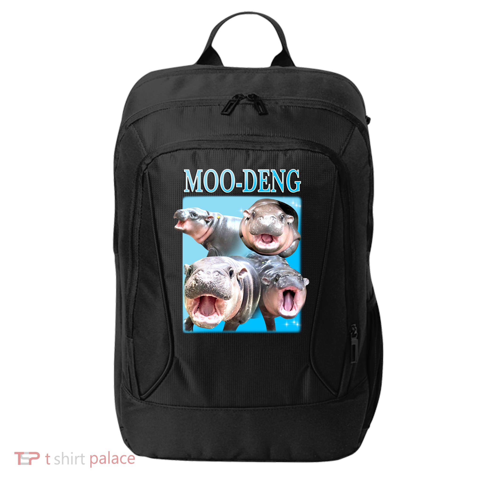 Moo Deng Meme Hippo Funny City Backpack