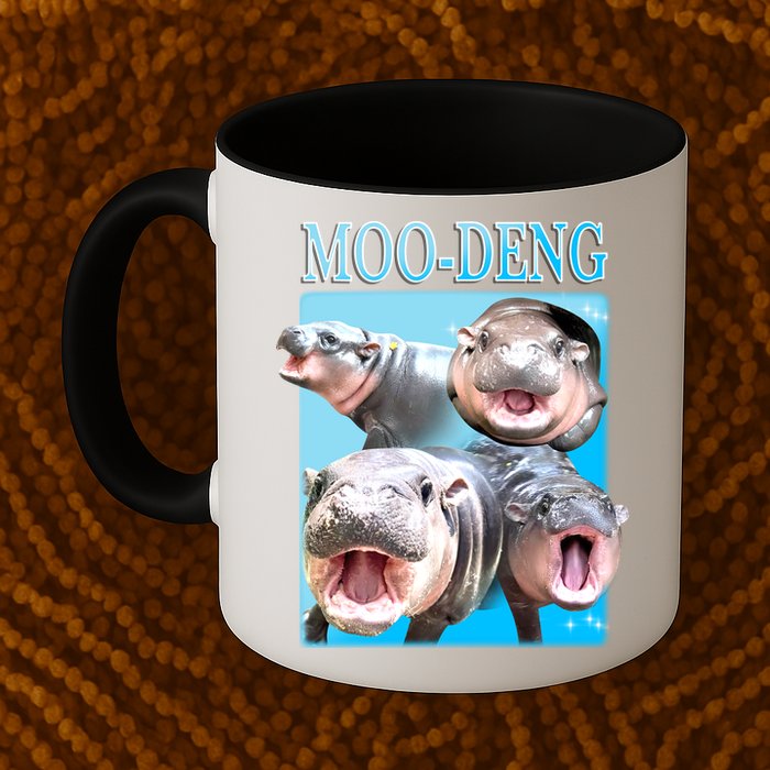 Moo Deng Meme Hippo Funny Mug
