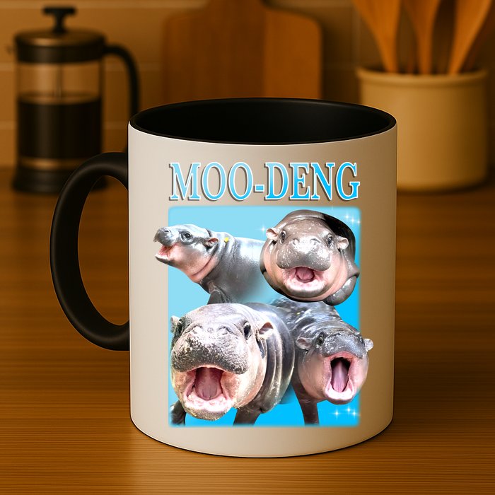 Moo Deng Meme Hippo Funny Mug