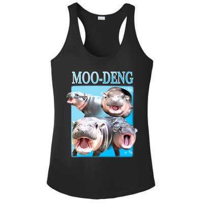 Moo Deng Meme Hippo Funny Ladies PosiCharge Competitor Racerback Tank