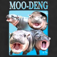 Moo Deng Meme Hippo Funny Microfiber Hand Towel
