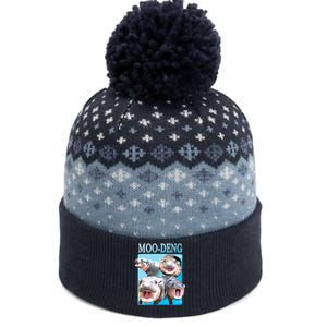 Moo Deng Meme Hippo Funny The Baniff Cuffed Pom Beanie