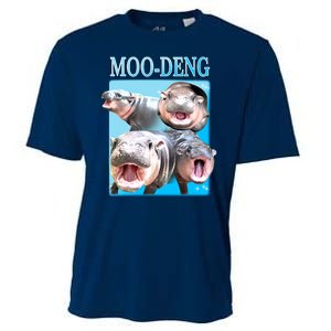 Moo Deng Meme Hippo Funny Cooling Performance Crew T-Shirt