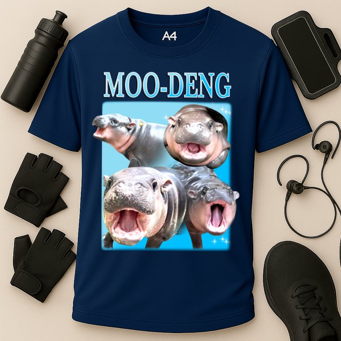 Moo Deng Meme Hippo Funny Performance Shirt