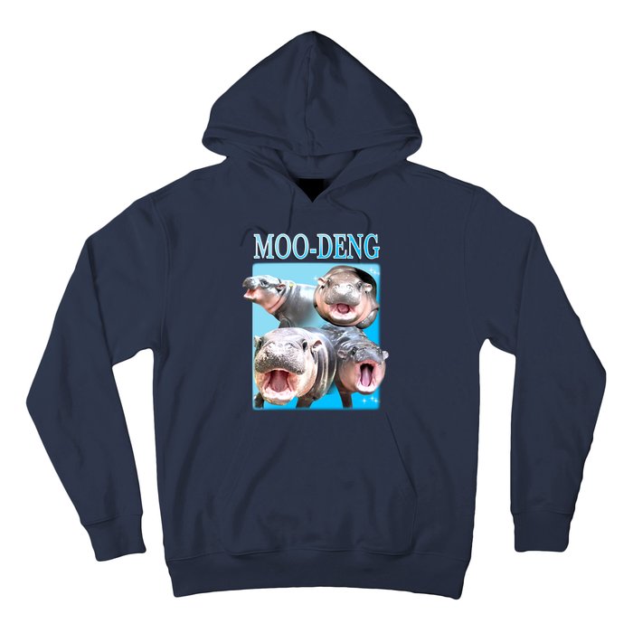 Moo Deng Meme Hippo Funny Hoodie