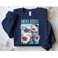 Moo Deng Meme Hippo Funny Sweatshirt