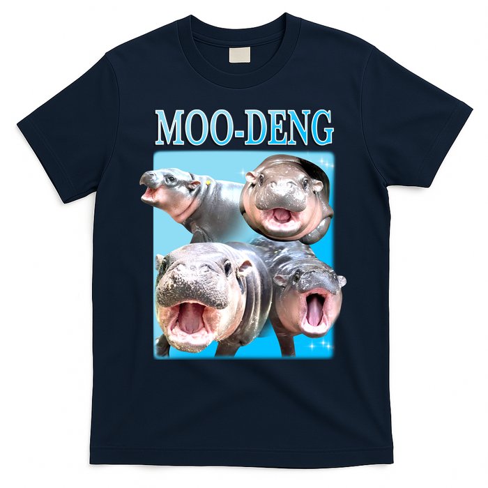 Moo Deng Meme Hippo Funny T-Shirt