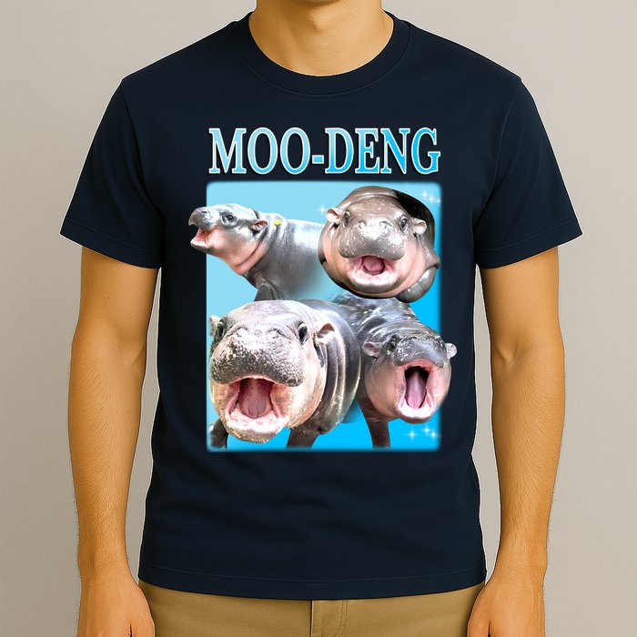 Moo Deng Meme Hippo Funny T-Shirt