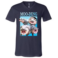 Moo Deng Meme Hippo Funny V-Neck T-Shirt