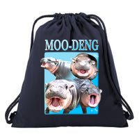 Moo Deng Meme Hippo Funny Drawstring Bag