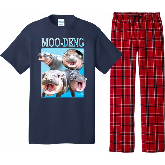 Moo Deng Meme Hippo Funny Pajama Set