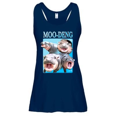 Moo Deng Meme Hippo Funny Ladies Essential Flowy Tank