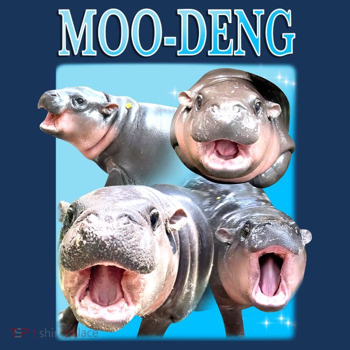 Moo Deng Meme Hippo Funny Ladies Essential Flowy Tank
