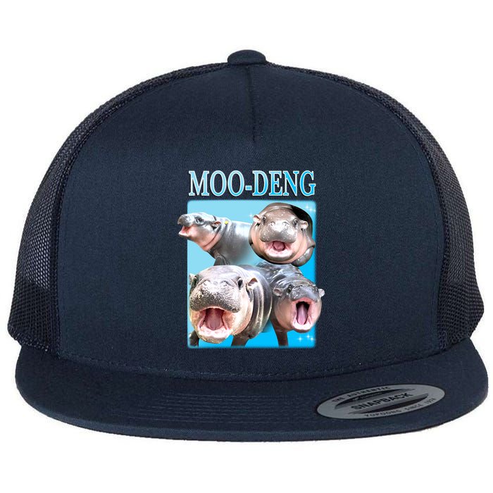 Moo Deng Meme Hippo Funny Flatbill Hat