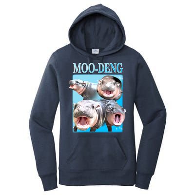 Moo Deng Meme Hippo Funny Women's Pullover Hoodie