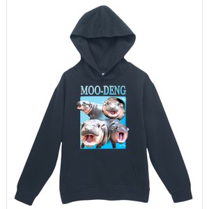 Moo Deng Meme Hippo Funny Urban Pullover Hoodie